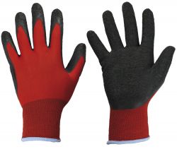 Latexstrick-Handschuhe BLACK GRIP, Feinstrick, Profi-Qualitt