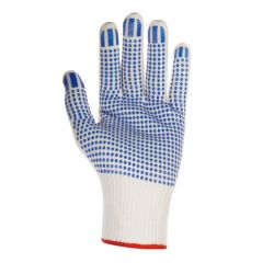 Mittelstrickhandschuh BAUMWOLLE/NYLON / texxor / wei-blaue Noppen