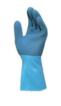 Handschuhe JERSETTE ADH 301, Latex, Zacken, gekrnt, 29-33cm - blau