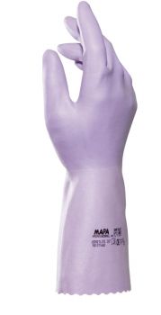 Handschuhe JERSETTE 307, Latex, Zacken, gekrnt, 31cm - lila