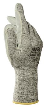 Handschuhe KRYTECH 836, Kunstfaser, Strickbund, Lederverstrkung, 27-32cm, grau