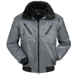 GRIMO Pilotjacke / grau / rmel abnehmbar / Gr. S - 4XL