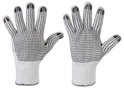 Grob-Strick-Handschuhe TANTUNG mit Schwarzen Vinyl Noppen, Profi Qualitt