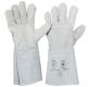 5-Finger-Spaltlederhandschuh / natur / Lnge 35 cm / CE CAT 2 / EN 12477 A+B